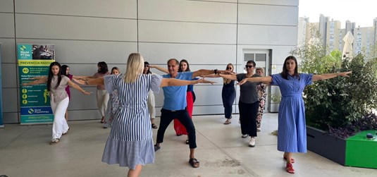 Celebrating World physical therapy day with exercise at the Campus